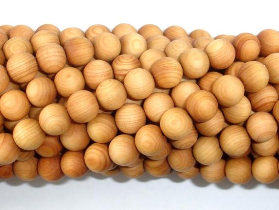 Cedar Wood Beads, Thuja Sutchuenensis, 8mm, Round-Wood-BeadBeyond