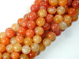 Dragon Vein Agate Beads, Orange, 8mm Round Beads-Agate: Round & Faceted-BeadBeyond
