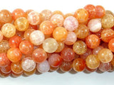 Dragon Vein Agate Beads, Orange, 10mm Round Beads-Agate: Round & Faceted-BeadBeyond