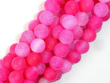 Frosted Matte Agate Beads, Pink, 10mm Round-Agate: Round & Faceted-BeadBeyond