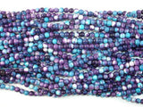 Rain Flower Stone Beads, Blue, Purple, 4mm Round Beads-Gems: Round & Faceted-BeadBeyond