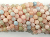 Beryl Beads, Aquamarine, Morganite, Heliodor, 7.5mm, Round-Gems: Round & Faceted-BeadBeyond