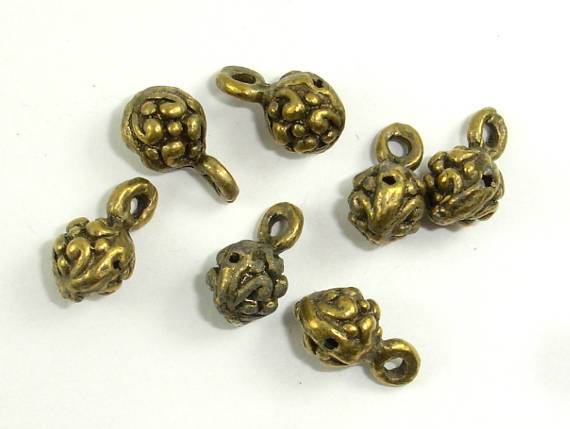 Metal Charms, Zinc Alloy, Antique Brass 20pcs-Metal Findings & Charms-BeadBeyond