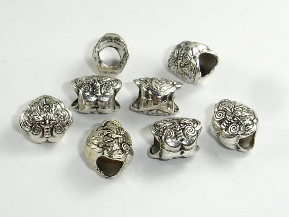 Metal Beads, Metal Spacer, Large Hole Spacer, Zinc Alloy 10pcs-Metal Findings & Charms-BeadBeyond