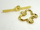 Butterfly Toggle Clasps , Gold Tone, Ring 4 sets-Metal Findings & Charms-BeadBeyond