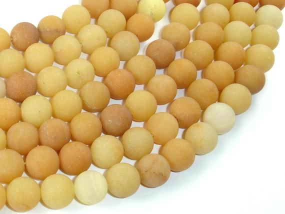 Matte Yellow Aventurine Beads, 10mm, Round Beads-Gems: Round & Faceted-BeadBeyond