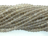 Gray Agate Beads, 4mm, Round Beads-Agate: Round & Faceted-BeadBeyond