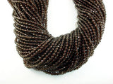 Smoky Quartz, 4mm Faceted Round Beads-Gems: Round & Faceted-BeadBeyond