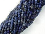 Sodalite Beads, 4mm Faceted Round Beads-Gems: Round & Faceted-BeadBeyond