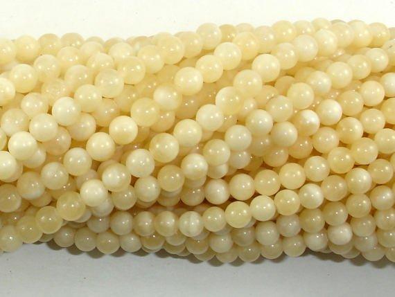 Honey Jade Beads, 4mm Round Beads-Gems: Round & Faceted-BeadBeyond