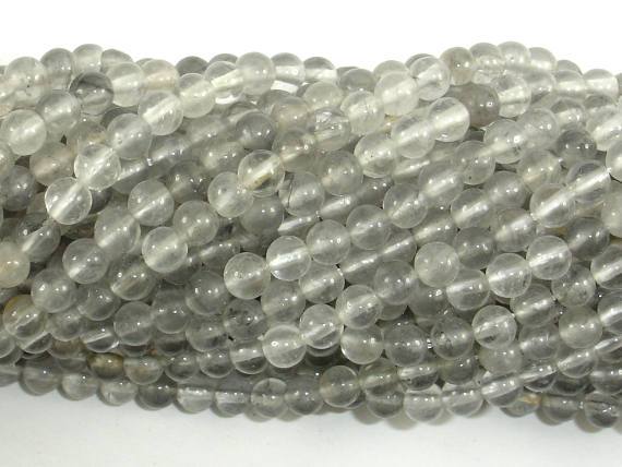Gray Quartz Beads, 4mm Round Beads-Gems: Round & Faceted-BeadBeyond