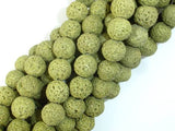 Peridot color Lava Beads, 10mm Round Beads-Gems: Round & Faceted-BeadBeyond