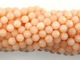 Jade Beads, Peach, 6mm Faceted Round-Gems: Round & Faceted-BeadBeyond