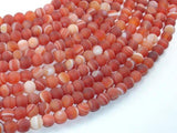 Matte Banded Agate Beads, Red & Orange, 6mm Round Beads-Agate: Round & Faceted-BeadBeyond