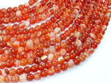 Banded Agate Beads, Red & Orange, 6 mm Round-Agate: Round & Faceted-BeadBeyond