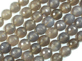 Gray Agate Beads, 10mm Faceted Round Beads-Agate: Round & Faceted-BeadBeyond