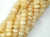 Yellow Jade Beads, 4mmx8mm Rondelle Beads-Gems: Round & Faceted-BeadBeyond