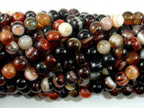 Banded Agate Beads, Sardonyx Agate Beads, 6mm(6.3mm) Round-Agate: Round & Faceted-BeadBeyond