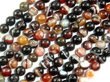 Banded Agate Beads, Sardonyx Agate Beads, 6mm(6.3mm) Round-Agate: Round & Faceted-BeadBeyond