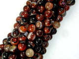 Banded Agate Beads, Sardonyx Agate Beads, 8mm(8.2mm) Round-Agate: Round & Faceted-BeadBeyond