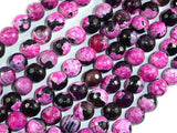 Agate Beads, Pink & Black, 8mm Faceted-Agate: Round & Faceted-BeadBeyond