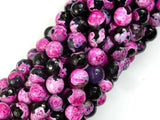 Agate Beads, Pink & Black, 8mm Faceted-Agate: Round & Faceted-BeadBeyond