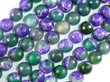 Agate Beads, Purple & Green, 10mm Faceted-Agate: Round & Faceted-BeadBeyond
