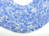 Fire Agate Beads, Blue & White, 6mm Faceted Round Beads-Agate: Round & Faceted-BeadBeyond