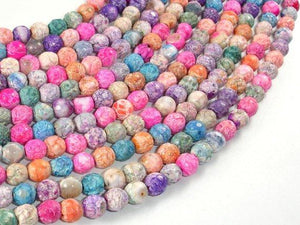 Crackle Agate Beads, Multi color, 6mm Round Beads-Agate: Round & Faceted-BeadBeyond