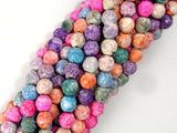 Crackle Agate Beads, Multi color, 6mm Round Beads-Agate: Round & Faceted-BeadBeyond