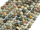 Silver Leaf Jasper Beads, 6mm Round Beads-Gems: Round & Faceted-BeadBeyond