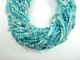 Frosted Matte Agate - Light Blue, 4mm Round Beads-Agate: Round & Faceted-BeadBeyond