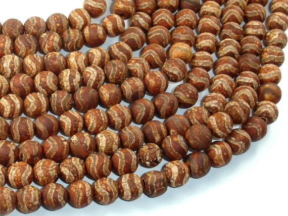 Crackle Tibetan Agate, 8mm Round Beads, 14.5 Inch, Full strand-Agate: Round & Faceted-BeadBeyond