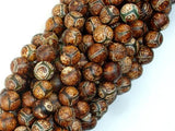 Crackle Tibetan Agate, 8mm Round Beads-Agate: Round & Faceted-BeadBeyond