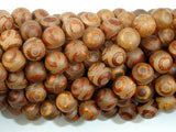 Tibetan Agate, 8mm (8.3mm) Round Beads-Agate: Round & Faceted-BeadBeyond