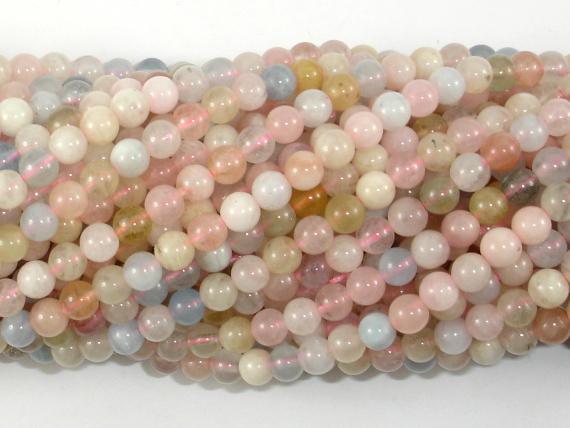 Beryl Beads, Aquamarine, Morganite, Heliodor, 5mm, Round-Gems: Round & Faceted-BeadBeyond