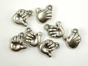 Hand Charms, Zinc Alloy, Antique Silver Tone 20pcs-Metal Findings & Charms-BeadBeyond