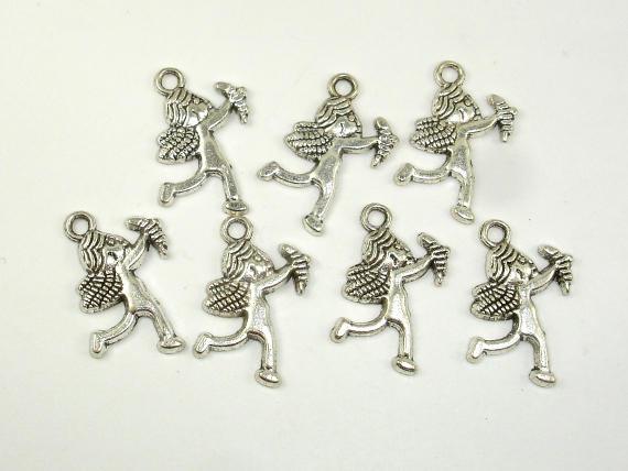 Cupid Charms, Zinc Alloy, Antique Silver Tone 20pcs-Metal Findings & Charms-BeadBeyond