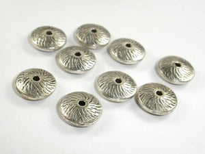Metal Spacer-Saucer, Zinc Alloy, Antique Silver Tone 20pcs-Metal Findings & Charms-BeadBeyond
