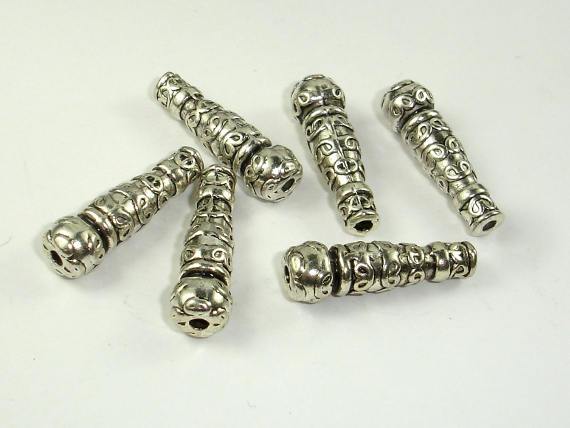 Metal Beads, Metal Spacer, Stick Beads, Zinc Alloy 9 pcs-Metal Findings & Charms-BeadBeyond