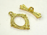Metal Toggle Clasps , Gold Tone, Ring, 6 sets-Metal Findings & Charms-BeadBeyond