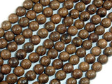 Gold Phoebe Ebony Beads, Gold Wire Sandalwood, 6mm Round Beads-Wood-BeadBeyond