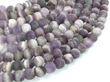 Matte Amethyst Beads, Matte Dog Tooth Amethyst, Round, 8mm-Gems: Round & Faceted-BeadBeyond