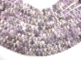 Matte Amethyst Beads, Matte Dog Tooth Amethyst, Round, 8mm-Gems: Round & Faceted-BeadBeyond