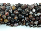 Mexican Black White Zebra Agate, 8mm Round Beads-Gems: Round & Faceted-BeadBeyond