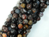 Mexican Black White Zebra Agate, 8mm Round Beads-Gems: Round & Faceted-BeadBeyond