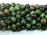 Dendritic Green Jade Beads, 10mm Round Beads-Gems: Round & Faceted-BeadBeyond