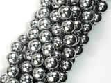 Hematite Beads, Silver, 10mm Round Beads-Gems: Round & Faceted-BeadBeyond