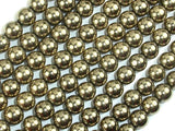 Hematite Beads-Gold, 8mm Round Beads-Gems: Round & Faceted-BeadBeyond