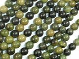 African Green Autumn Jasper Beads, 6mm (6.4mm)-Gems: Round & Faceted-BeadBeyond